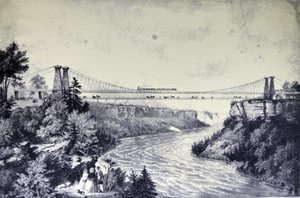 The Rail Road Suspension Bridge, Near Niagara Falls